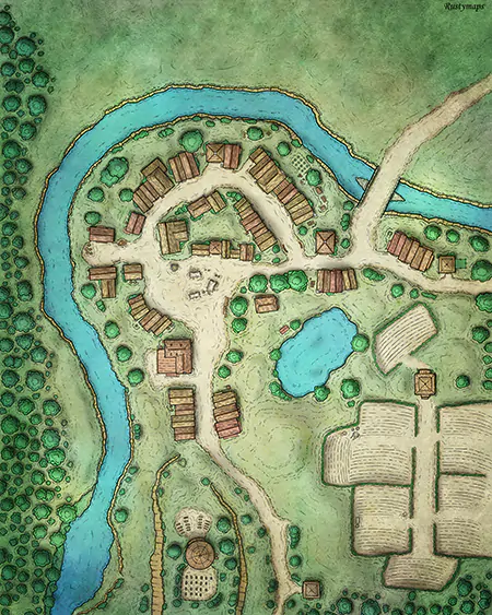 Village by a River (Free)